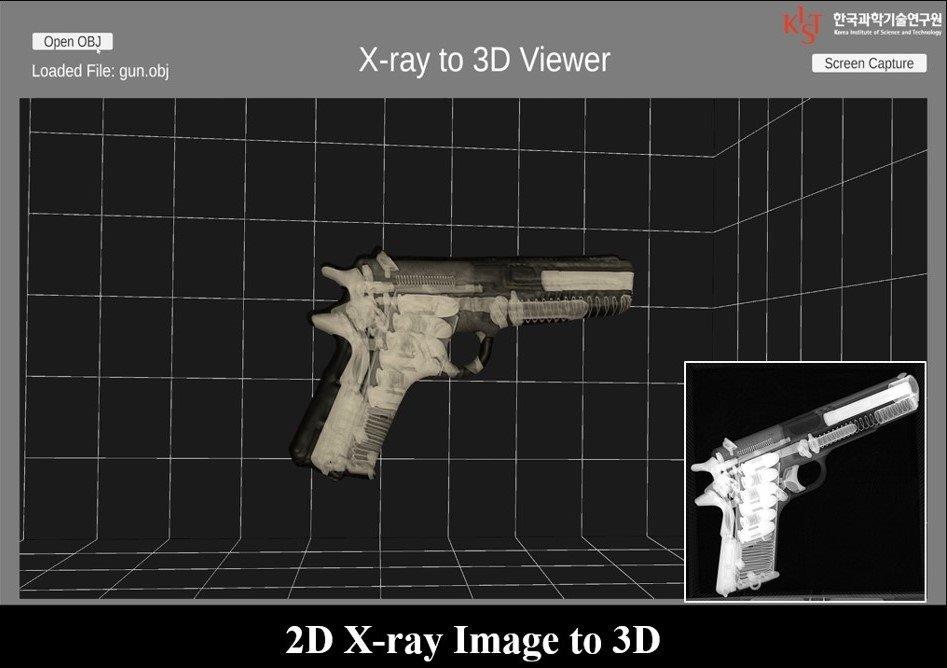 3D visualization of gun in X-ray image