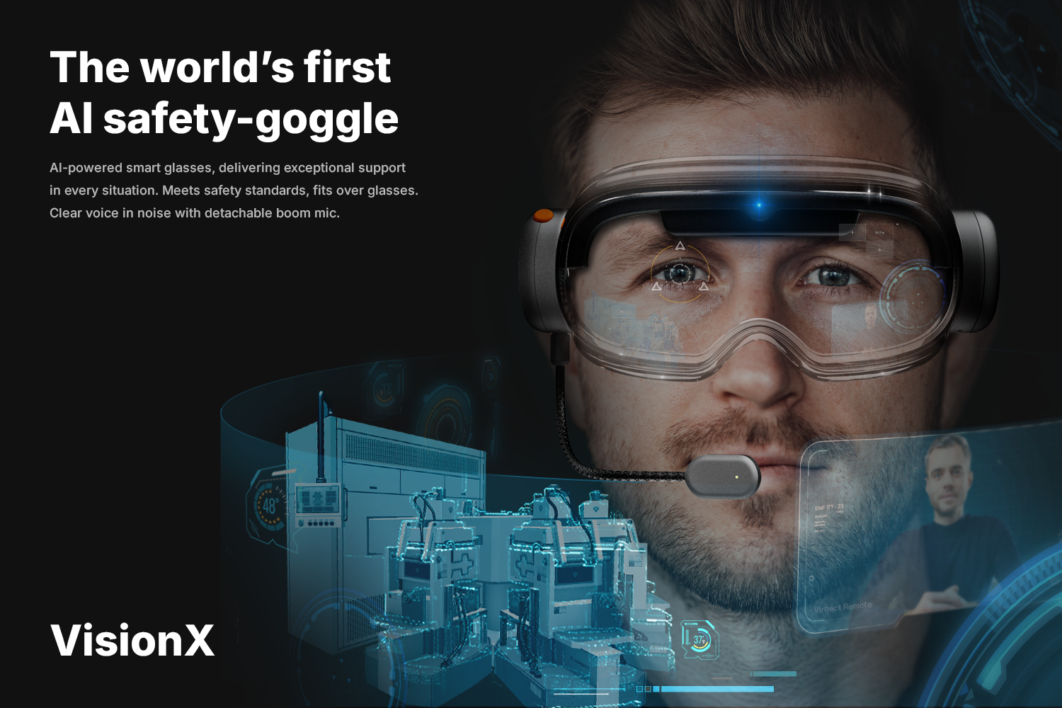 VIRNECT VisionX AI-powered safety goggles Smart Glasses