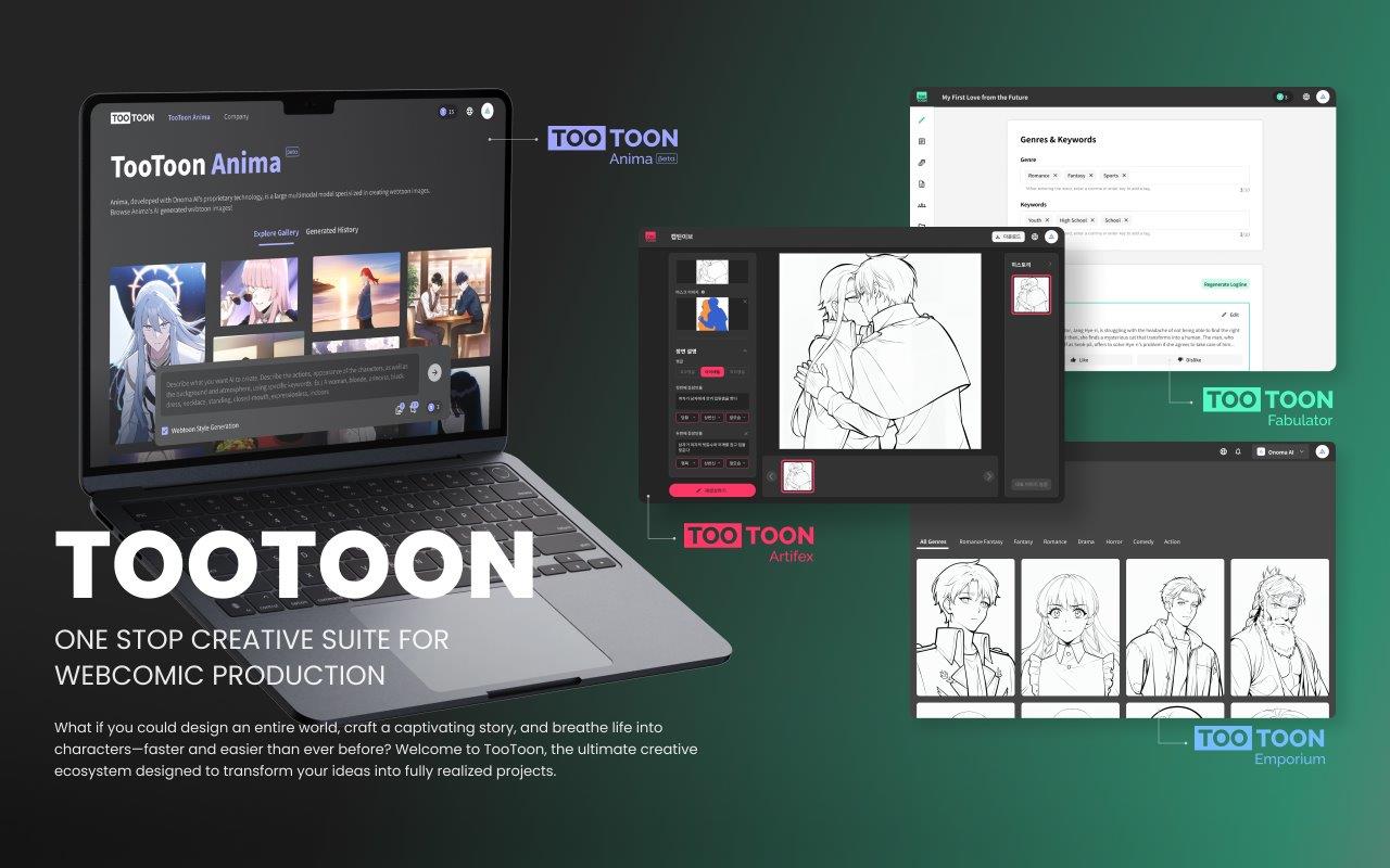 TooToon is a creative suite for storytellers, artists, and creators.