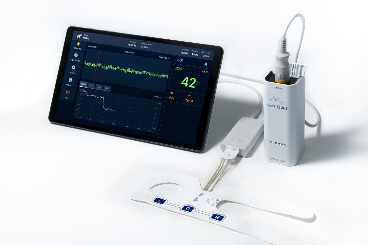VET CAI is the first EEG-based anesthesia depth monitor for animals