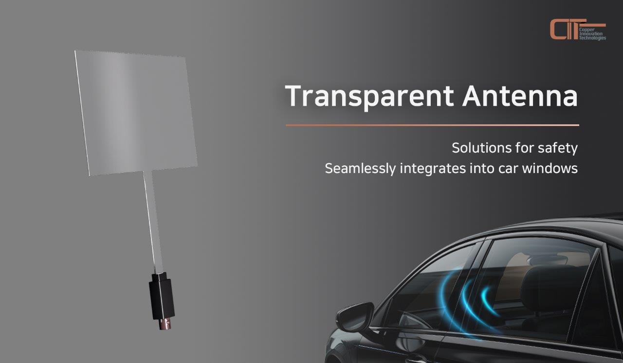 Transparent Antenna Wide-band, near-invisible vehicle antenna.