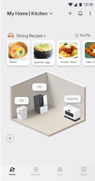 ThinQ Dining, a feature within LG’s ThinQ app that simplifies the menu selection and cooking process