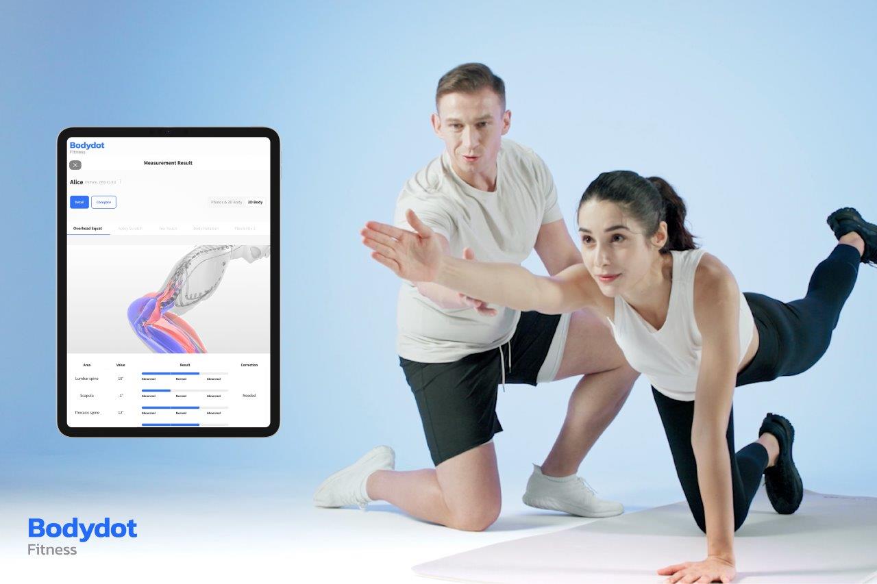 Bodydot Fitness, fitness solution3D-scanning measurement device and AI.